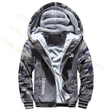 Load image into Gallery viewer, 2020 Daiwa Fishing Clothes Hoodies Outdoor Sweatshirt With Cap Loose Fleece Warm Jacket Men Fishing Clothing With Hood