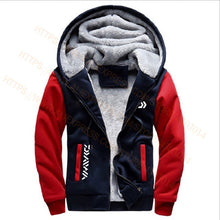 Load image into Gallery viewer, 2020 Daiwa Fishing Clothes Hoodies Outdoor Sweatshirt With Cap Loose Fleece Warm Jacket Men Fishing Clothing With Hood